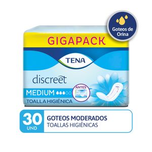 Tena Discreet Medium Toallas Higiénicas - Bolsa 30 und