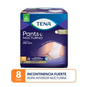 Tena Pants Nocturno Ropa Interior Desechable Adultos Talla M - Bolsa 8 und