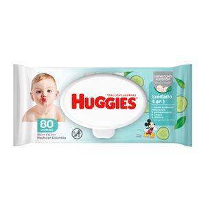 Huggies Cuidados 4 en 1 Toallitas Húmedas - Bolsa 80 und