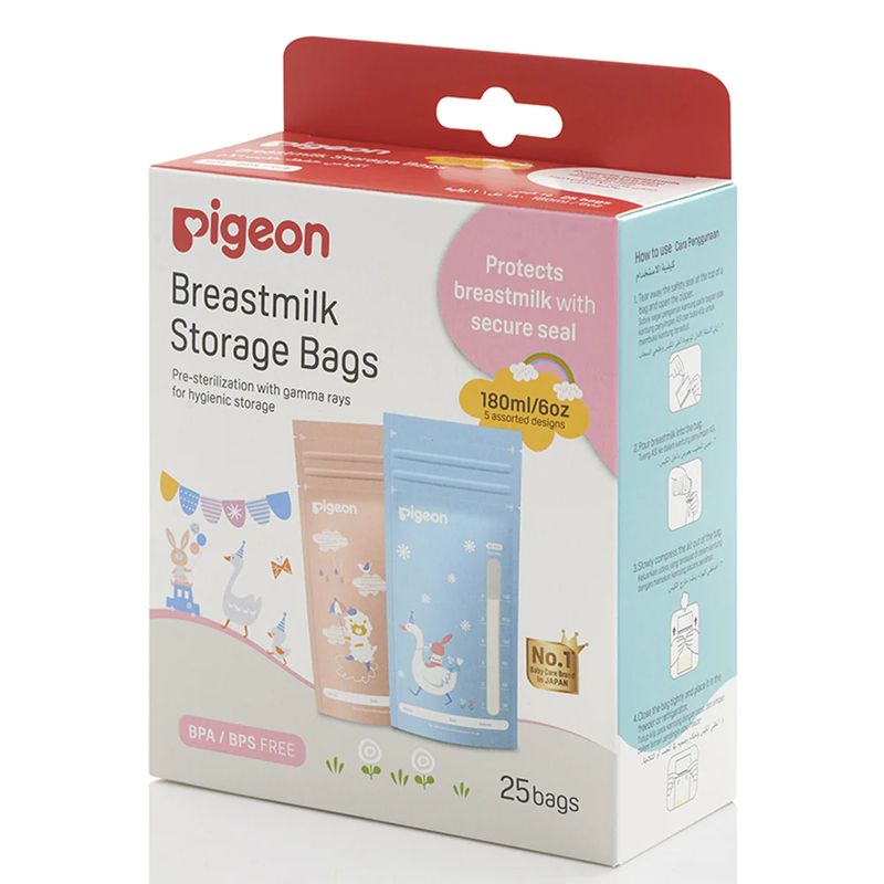 Pigeon-Bolsas-para-Leche-Materna--180-ml----Caja-25-und