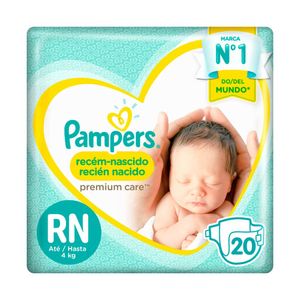 Pampers Confort Sec Pañales para Bebé Recién Nacido - Bolsa 20 und