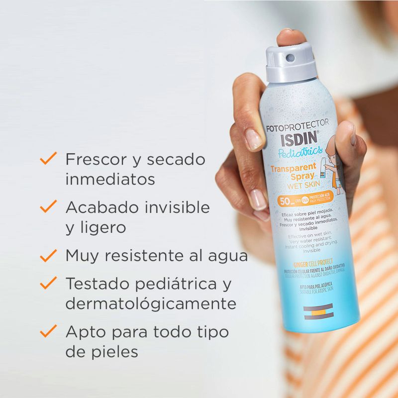 Isdin-Pediatrics-Fotoprotector-Spray-Wet-Skin-SPF50----Frasco-250-ml