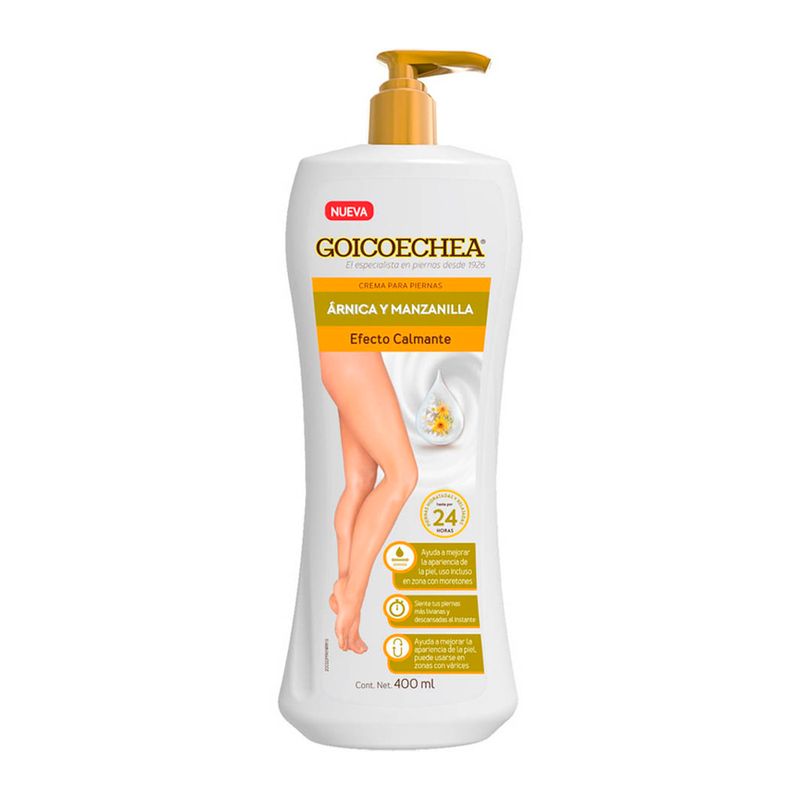 Goicoechea-Arnica-y-Manzanilla-Crema-para-Piernas---Frasco-400-ml