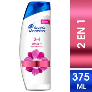 Head & Shoulders Suave y Manejable Shampoo 2 en 1 - Frasco 375 ml