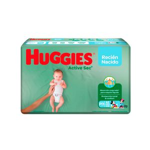 Huggies Active Sec Pañales para Bebés Talla P - Bolsa 42 und