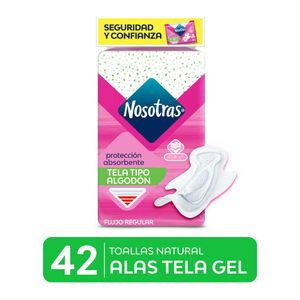 Nosotras Natural Alas Toallas Higiénicas - Bolsa 42 und