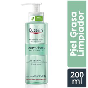 Eucerin DermoPure Oil Control Gel de Limpieza Facial - Frasco 200 ml