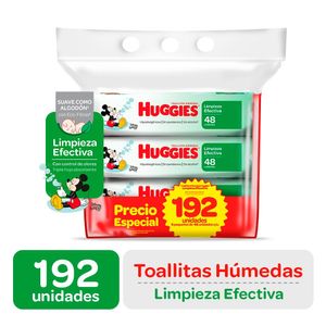 Huggies Limpieza Efectiva Toallitas Húmedas - Pack 4 und (48 und c/u)