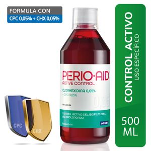 Perio Aid 0.05% Active Control Enjuague Bucal - Frasco 500 ml