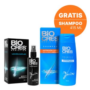 Biocres Hombre Loción Capilar 100 ml + Shampoo 415 ml - Pack 2 und