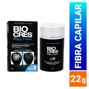 Biocres Full Hair Color Negro Fibra Capilar - Frasco 22 g