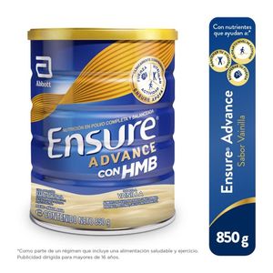 Ensure Advance con HMB en Polvo Sabor Vainilla - Lata 850 g