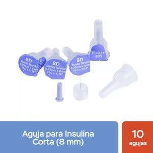 BD Ultra Fine Aguja para Insulina Corta (8 mm) - Bolsa 10 und