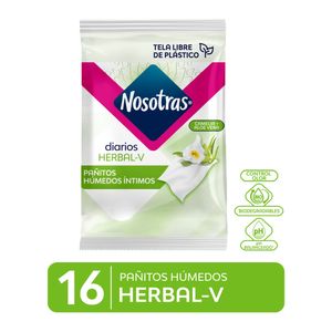 Nosotras Herbal Pañitos Íntimos - Bolsa 16 und