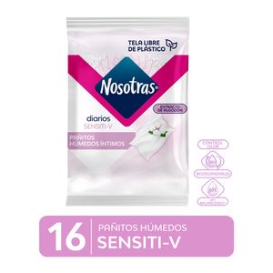 Nosotras Sensiti V Pañitos Íntimos - Bolsa 16 und