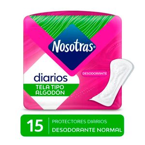 Nosotras Normal Desodorante Protectores Diarios - Bolsa 15 und