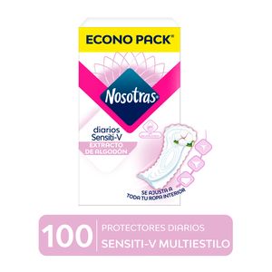 Nosotras Sensiti V Multiestilo Protectores Diarios - Bolsa 100 und