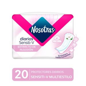 Nosotras Sensiti V Multiestilo Protectores Diarios - Bolsa 20 und