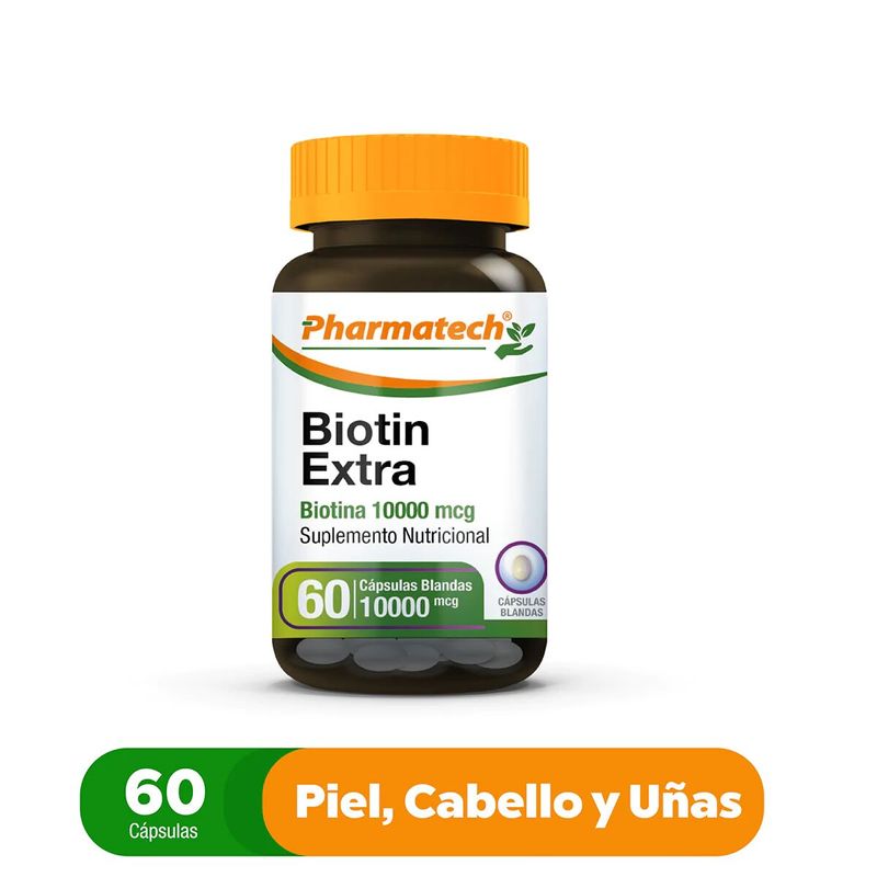 Pharmatech-Biotin-Extra-10000-mcg-Capsulas---Frasco-60-und