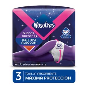 Nosotras Buenas Noches Máxima Protección Talla S - Bolsa 3 und