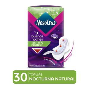 Nosotras Buenas Noches Natural Toallas Higiénicas - Bolsa 30 und