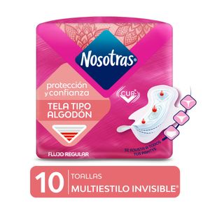 Nosotras Invisible Multiestilo Toallas Higiénicas - Bolsa 10 und