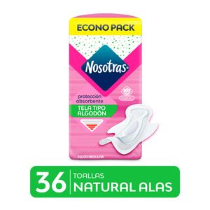 Nosotras Natural Alas Toallas Higiénicas - Bolsa 36 und