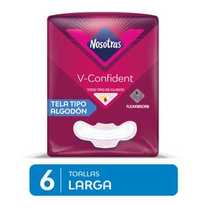 Nosotras V Confident Largas Toallas Higiénicas - Bolsa 6 und