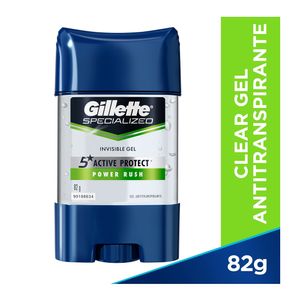 Gillette Specialized Power Rush Antitranspirante en Barra - Frasco 82 g