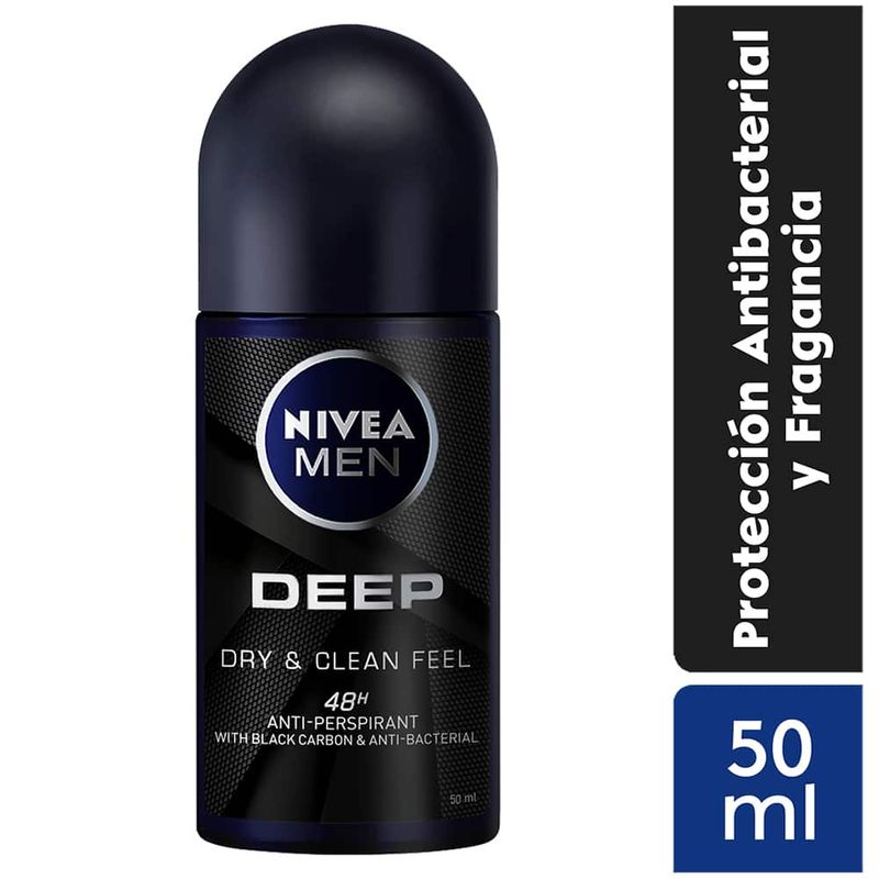 Nivea-Men-Deep-Dry---Clean-Feel-48H-Antitranspirante-Roll-On---Frasco-50-ml