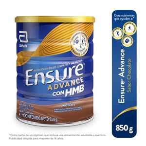 Ensure Advance con HMB en Polvo Sabor Chocolate - Lata 850 g