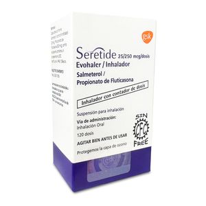 Seretide 25 mcg + 250 mcg Suspensión para Inhalación Inhalador - Frasco 120 dss