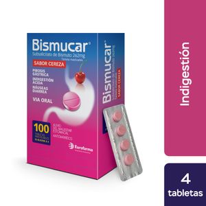 Bismucar 262 mg Tabletas Masticables - Blíster 4 und