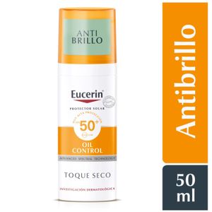 Eucerin Sun Oil Control FPS50+ Crema Tono Invisible - Frasco 50 ml