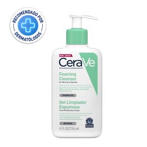 CeraVe Gel Limpiador Espumoso Piel Normal a Grasa - Frasco 236 ml