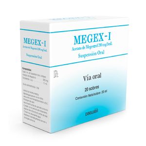 Megex I 200 mg/5 ml Suspensión Oral Sobres - Caja 20 und