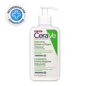 CeraVe Limpiadora Crema Espuma Piel Normal a Seca - Frasco 236 ml