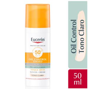 Eucerin Sun Oil Control FPS50+ Crema Tono Claro - Frasco 50 ml