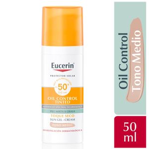 Eucerin Sun Oil Control FPS50+ Crema Tono Medio - Frasco 50 ml