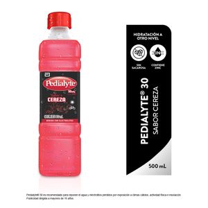 Pedialyte 30 mEq Sabor Cereza - Frasco 500 ml