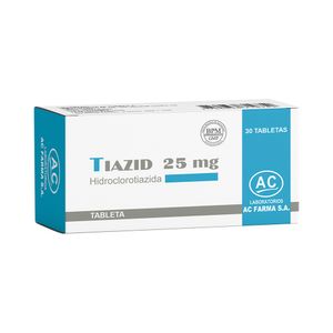 Tiazid 25 mg Tabletas - Caja 30 und