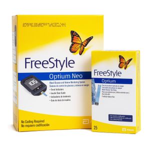 Freestyle Optium Kit Glucómetro + 25 Tiras Reactivas - Pack 2 und