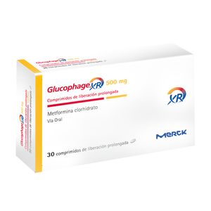 Glucophage XR 500 mg Comprimidos - Caja 30 und