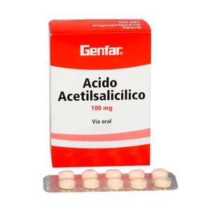 Ácido Acetilsalicílico 100 mg GF Tabletas - Blíster 10 und