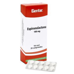 Espironolactona 100 mg GF Tabletas - Caja 20 und