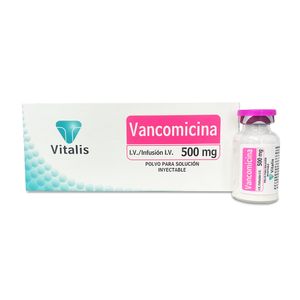 Vancomicina 500 mg VT Polvo para Solución Inyectable - Vial 1 und