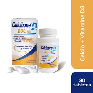 Calcibone D3 800 ui Tabletas - Frasco 30 und