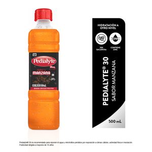 Pedialyte 30 mEq Sabor Manzana - Frasco 500 ml