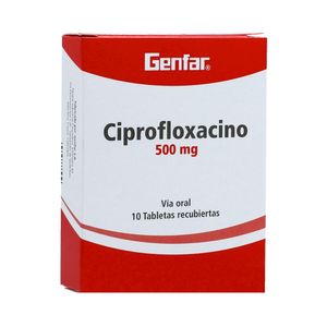 Ciprofloxacino 500 mg GF Tabletas - Caja 10 und