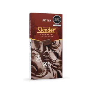 Slender Chocolate Bitter sin Azúcar 60% Cacao - Tableta 100 g